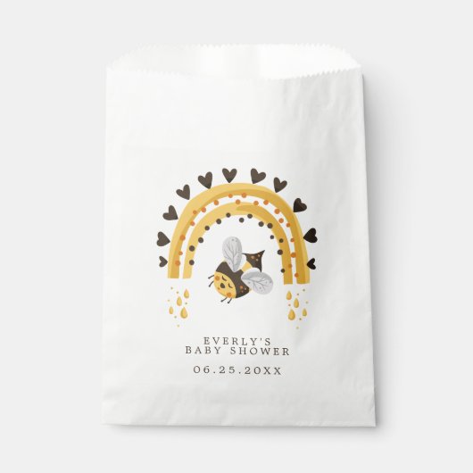 レインボーモダン(昆虫)マルハナバチハニービーベイビーシャワー フェイバーバッグ (正面)