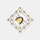 レインボーモダン(昆虫)マルハナバチビーベイビーシャワー スタンダードカクテルナプキン (角)