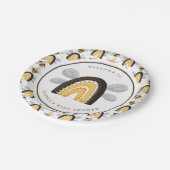 レインボーモダン(昆虫)マルハナバチビーベイビーシャワー ペーパープレート (アングル)