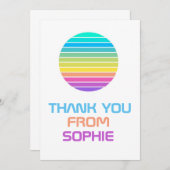レインボーモダンSFミニマルサンキューカード サンキューカード (正面/裏面)
