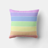 レインボーモノグラムのカラフルストライプパターン クッション (裏面)