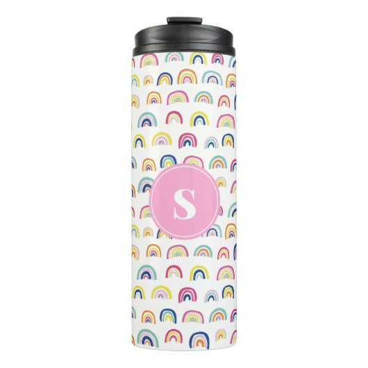 レインボーモノグラムのガールズ タンブラー (正面)