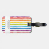 レインボーモノグラムウォーターストライプカラー ラゲッジタグ (裏面横)