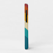 レインボーモノグラム名前をカスタムするレトロサンセットストライプ Case-Mate iPhoneケース (裏面/左)