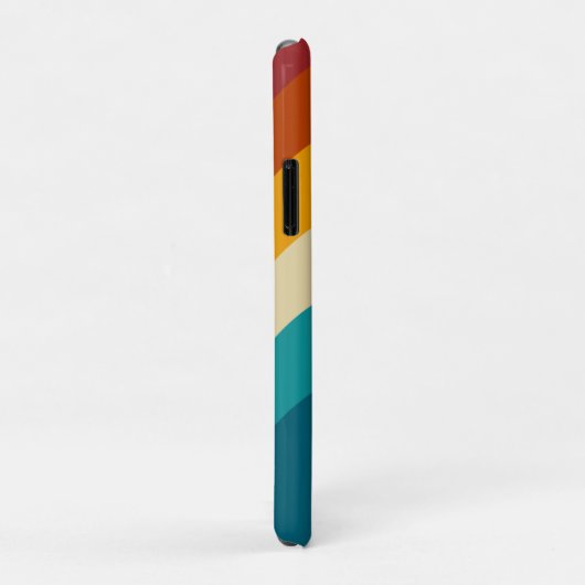 レインボーモノグラム名前をカスタムするレトロサンセットストライプ Case-Mate iPhoneケース (裏面/右)