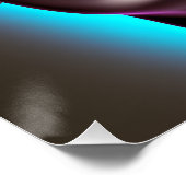 レインボーモホークアイアートとディストピア女性 ポスター (コーナー)