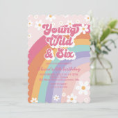 レインボーヤングワイルドシックス6誕生日招待状 招待状 (スタンド正面)