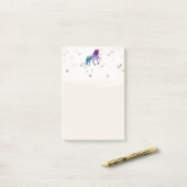 レインボーユニコーンとシルバースターズ ポストイット (デスク上)