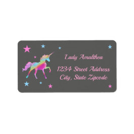 レインボーユニコーンアンドスターズ住所 シール