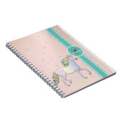 レインボーユニコーンカラフル星モノグラム ノートブック (右側)