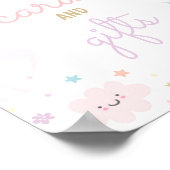 レインボーユニコーンカードとギフト誕生日パーティー ポスター (角)