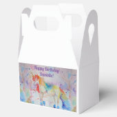 レインボーユニコーンガールズお誕生日ケーキオフィードボックス フェイバーボックス (オープン)