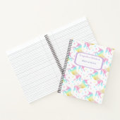 レインボーユニコーンガールズノートブック ノートブック (内部)