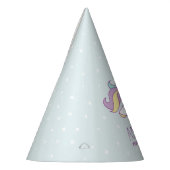 レインボーユニコーンガールズバースデーパーティー パーティーハット (左)