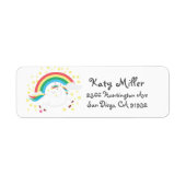 レインボーユニコーンガールズ住所 シール (正面)