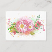 レインボーユニコーンガールベビーシャワーオムツラッフル エンクロージャーカード (裏面)