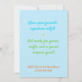 レインボーユニコーンキッズパーティの招待状 招待状 (裏面)