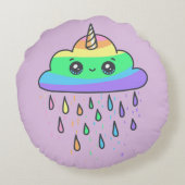 レインボーユニコーンクラウド ラウンドクッション (裏面)