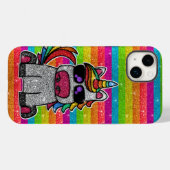 レインボーユニコーングリッタースパークリー金ゴールドスパークルズ Case-Mate iPhoneケース (裏面 (横))