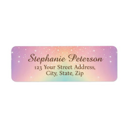 レインボーユニコーングリッター差出人住所 ラベル