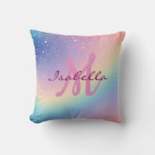 レインボーユニコーングリッター クッション (正面)