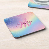 レインボーユニコーングリッター コースター (左側)