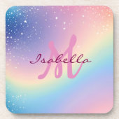 レインボーユニコーングリッター コースター (正面)