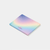 レインボーユニコーングリッター ポストイット (アングル)