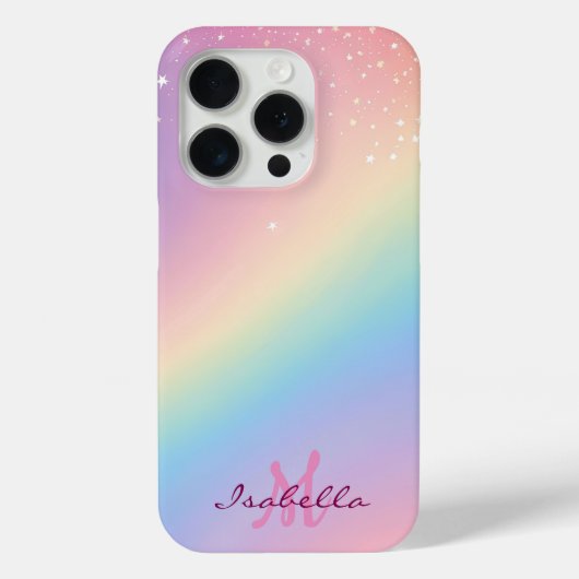 レインボーユニコーングリッター Case-Mate iPhoneケース (裏面)