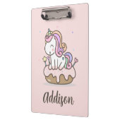 レインボーユニコーンケーキパーソナライズされたクリップボード クリップボード (左)