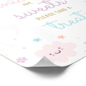 レインボーユニコーンスイーツアンドトリートバースデーパーティー ポスター (角)