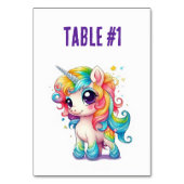 レインボーユニコーンテーブル番号席 テーブルナンバー (裏面)