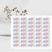 レインボーユニコーンデザインと名前をカスタムする ラベル