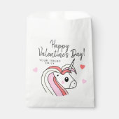 レインボーユニコーンハートキッズバレンタインデー フェイバーバッグ (正面)