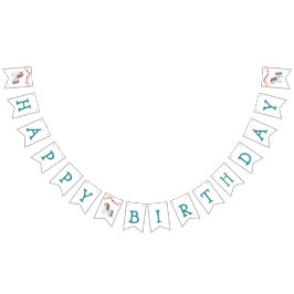 レインボーユニコーンバルーン&バナー誕生日デコール バンティングフラッグ