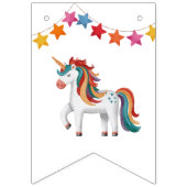 レインボーユニコーンバルーン&バナー誕生日デコール バンティングフラッグ (第1の旗)