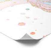 レインボーユニコーンパステルベビーシャワーウェルカム ポスター (角)