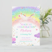 レインボーユニコーンパーティの招待状 招待状 (スタンド正面)