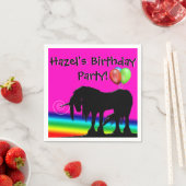 レインボーユニコーンパーティー スタンダードカクテルナプキン (インサイチュ)