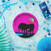 レインボーユニコーンパーティー ペーパープレート (パーティー)