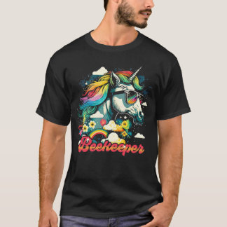 レインボーユニコーンビーキーパー Tシャツ