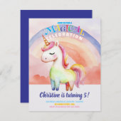 レインボーユニコーンフラットカード (正面/裏面)