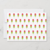 レインボーユニコーンフロートサマー誕生日パーティー 招待状 (裏面)