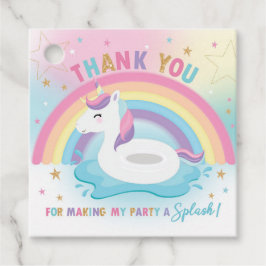 レインボーユニコーンプール誕生日パーティーありがとう フェイバータグ