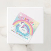 レインボーユニコーンプール誕生日パーティーありがとう フェイバータグ (インサイチュ)