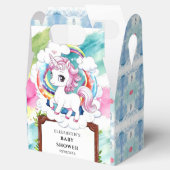 レインボーユニコーンベイビーシャワー フェイバーボックス (オープン)