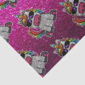 レインボーユニコーンホットピンクグリッター誕生日ラッピング 薄葉紙 (詳細)