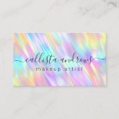 レインボーユニコーンホログラフィックメイクアップアーティスト 名刺 (正面)