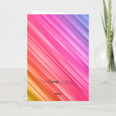 レインボーユニコーンポニーガール誕生日カード カード (裏面)