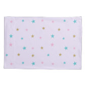 レインボーユニコーンマジカルグリッターパープル 枕カバー (裏面)